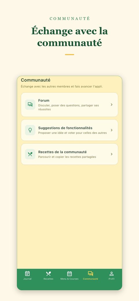 Échange avec la communauté